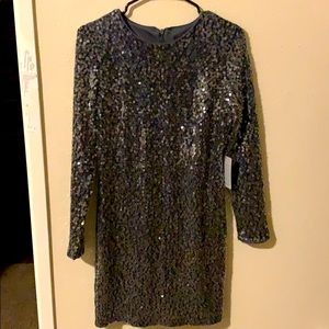 Sequined Long Sleeve Dress